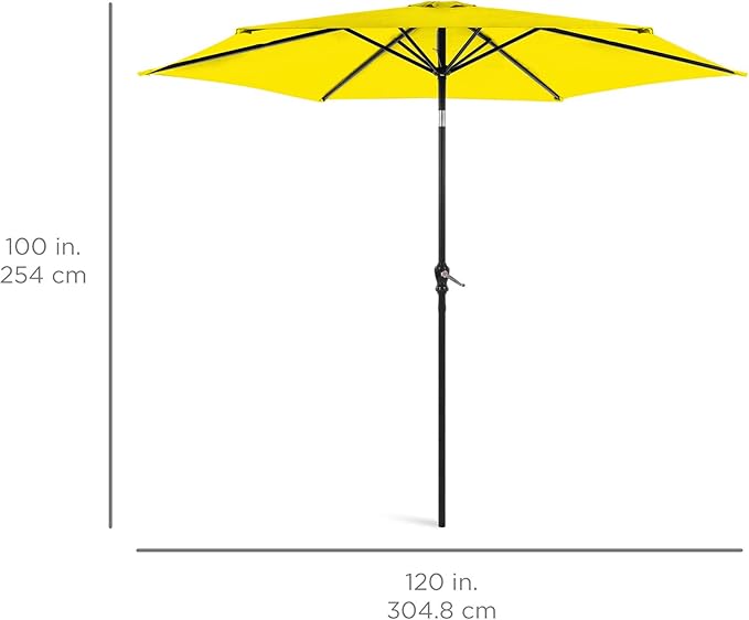 Best Choice Products 10ft Outdoor Table Compatible Steel Polyester Market Patio - Image 7