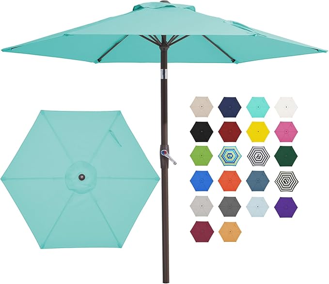 JEAREY 7.5FT Patio Umbrella Market Table Umbrella by JEAREYOutdoorsCollection