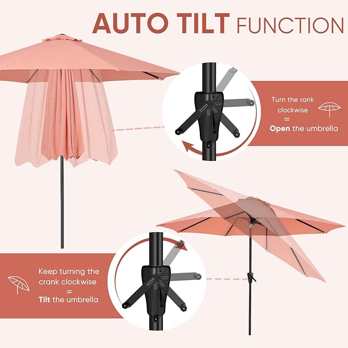 Tempera Patio Market Outdoor Table Umbrella - Image 2
