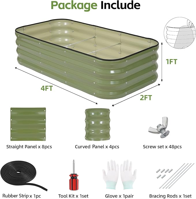 3-in-1 Modular Raised Garden Bed Kit - Image 3