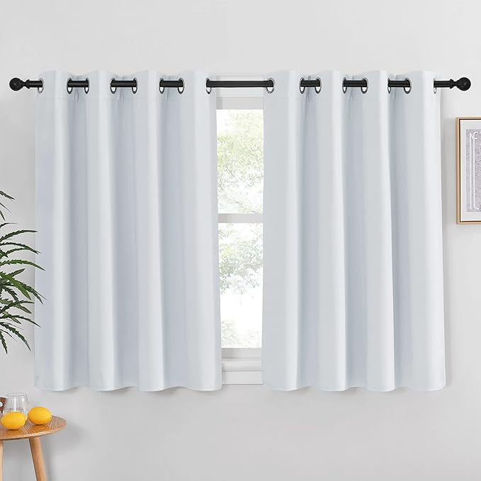 NICETOWN Greyish White Room Darkening Curtain - Image 2