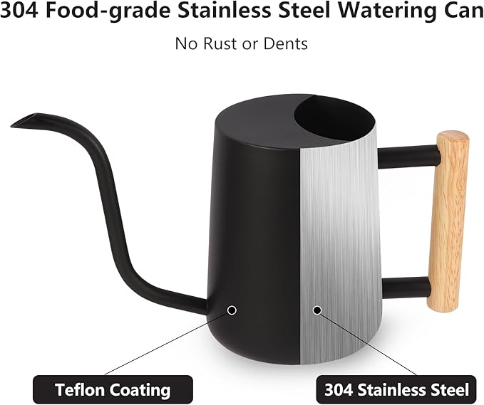Plant Watering Can, 35oz Metal Watering Can, Stainless Steel Indoor Plants - Image 5
