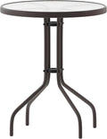 Flash Furniture Bellamy 23.75'' Round Tempered Glass Metal Table by FlashFurniture