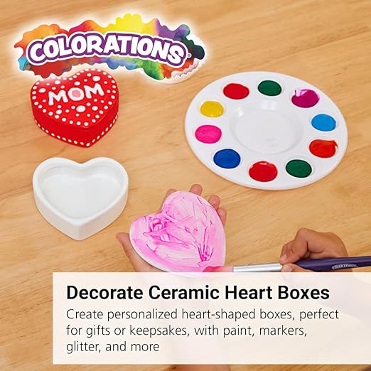 Colorations Decorate Your own Ceramic Heart Boxes - Image 2