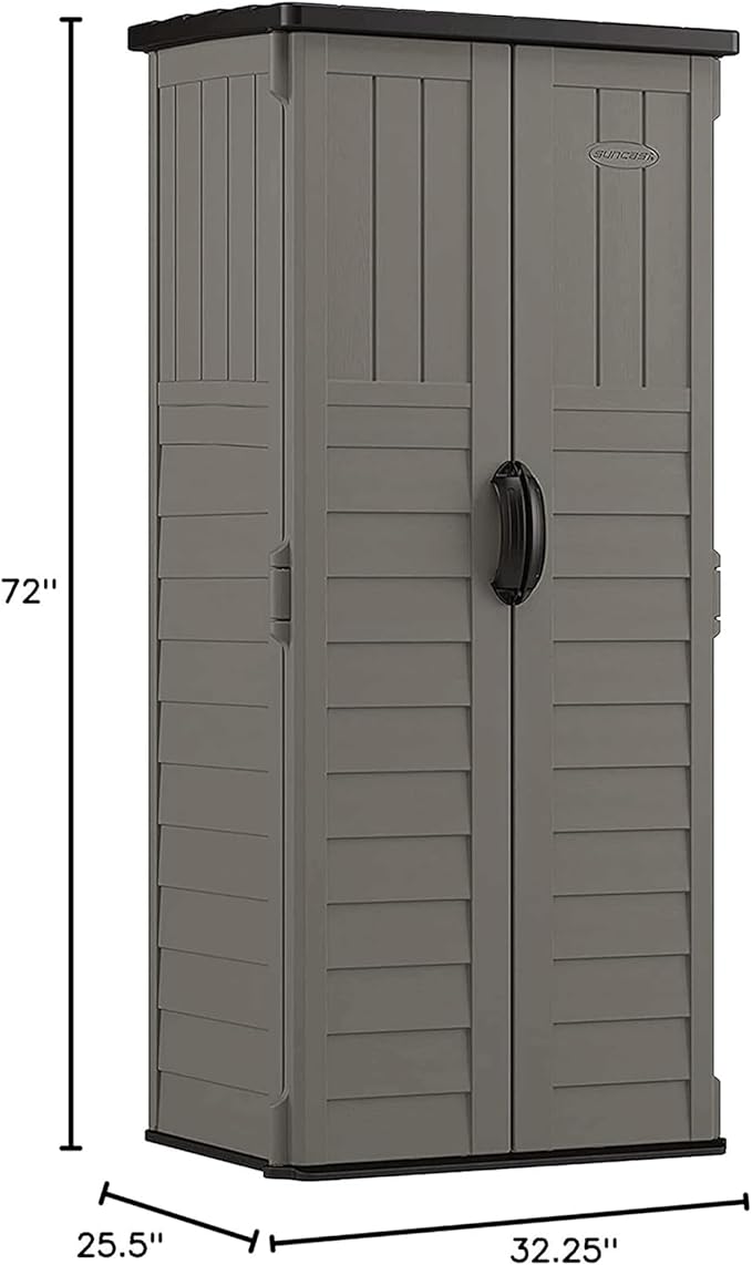 Suncast 22 Cubic Ft. Vertical Resin Outdoor Storage Shed - Image 3