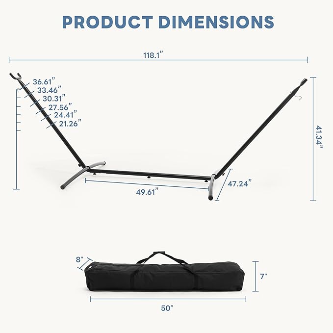 DUMOS Hammock Stand Only, Heavy Duty Hammock Stands - Image 3