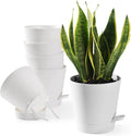 Plant Pots 6 PCS 5 inch Self Watering Planters High Drainage Flowers Pot by Qaobo