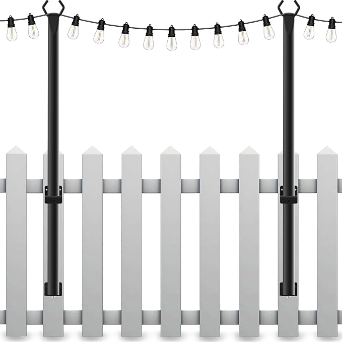 2 Pack String Light Poles, 5Ft Light Poles by Mutovlin