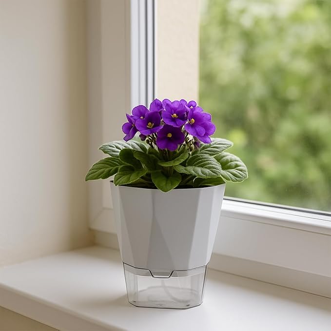 6 Pack Self Watering Plant Pots 5 Inches Self Watering Planters - Image 6