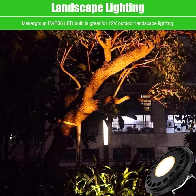 PAR36 LED Landscape Light Bulb 7W, 12V Low Voltage Lighting, Waterproof - Image 3