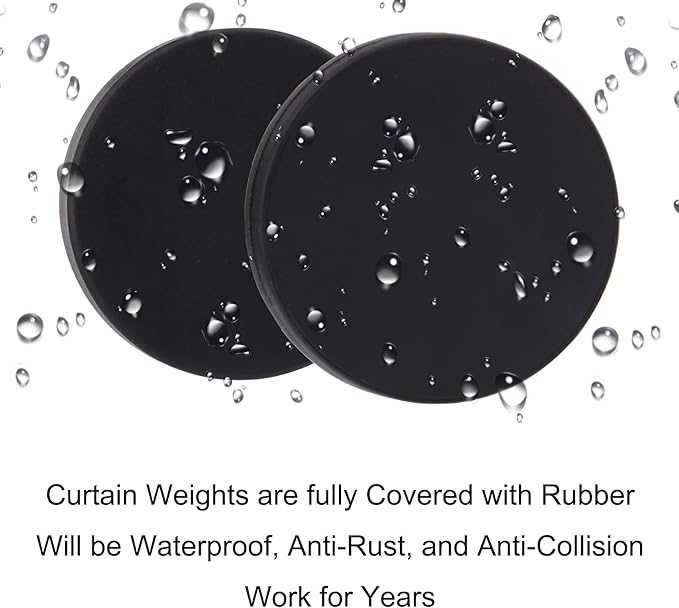 Magnetic Shower Curtain Weights, Rubber Covered Heavy Duty Weights, Prevent - Image 4