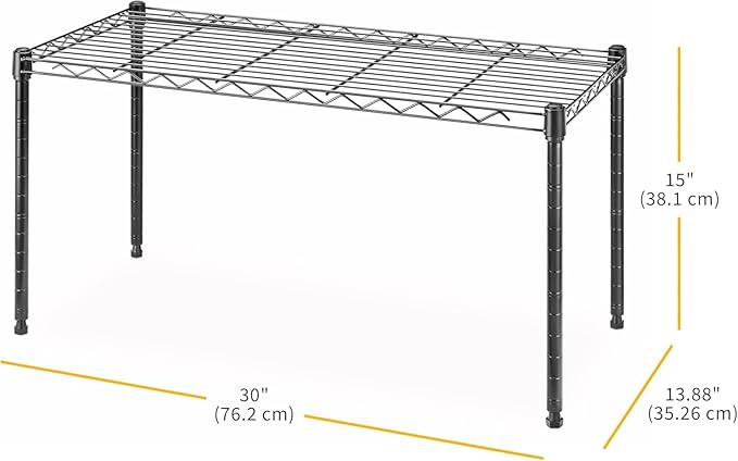 Xcity Storage Shelves, 1 Tier Heavy Duty Metal Shelving Unit, 350 LBS Capacity - Image 3