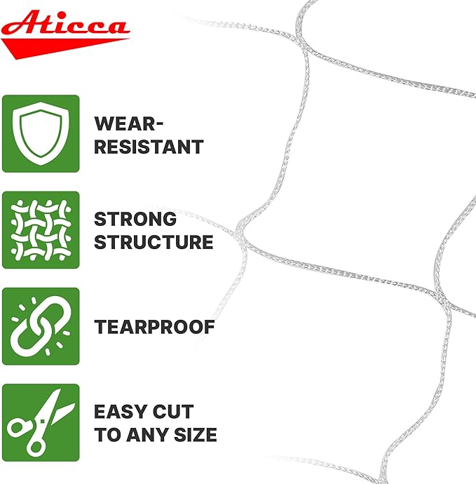 Trellis Netting 5 x 225 ft Heavy Duty Polyester Plant Support Netting White - Image 3