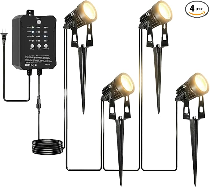 All-in-One Low Voltage Landscape Lighting, Dusk to Dawn Transformer Timer by Sunmerit