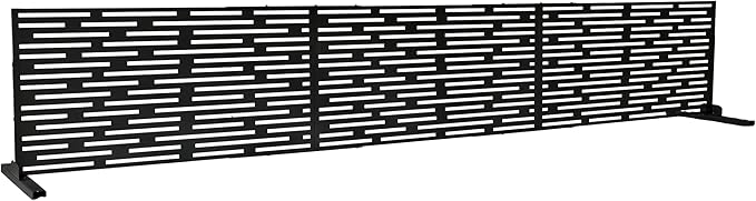 Oakland Living 6 ft. X 4 ft. Black Freestanding Metal Privacy Screen Room - Image 6