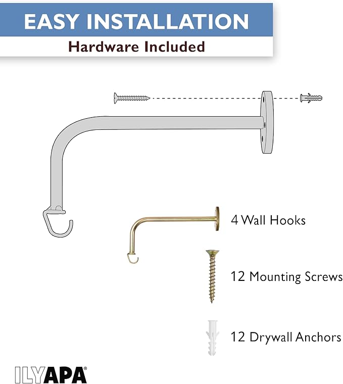Ilyapa 4 Pack Metal Plant Wall Hanger Hooks - 7 in. Hook - Image 4