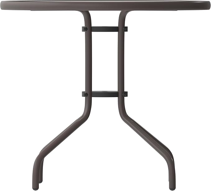 Flash Furniture Bellamy 31.5'' Round Indoor/Outdoor Tempered Glass Metal Frame - Image 9
