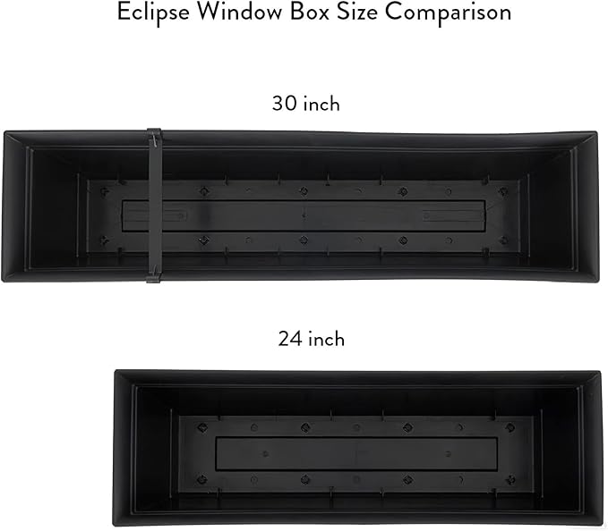 The HC Companies 24" Eclipse Plastic Window Box 7.76"x24"x6.57" in Black Color - Image 5