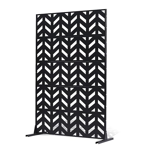 VEVOR Metal Privacy Screen, Outdoor Privacy Screens 5-Panel, Freestanding - Image 11
