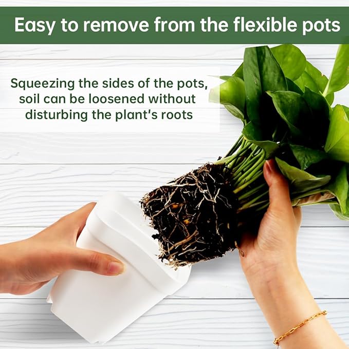 120 Pcs Nursery Pots 3.5 Inch, Plastic Seed Starting Pot - Image 2