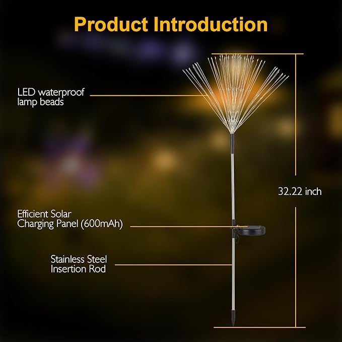SUNNEST Solar Lights Outdoor, 150 LED Firework Light - Image 8