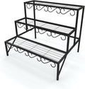 3 Tier Metal Plant Stand Outdoor Indoor, Heavy Duty Flower Pot Holder Display by Garden4you