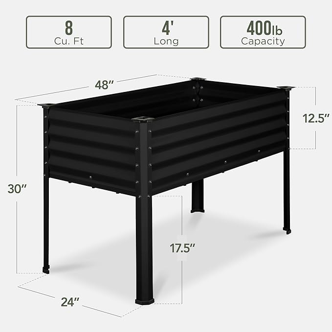 Best Choice Products 48x24x30in Galvanized Raised Garden Bed, Metal Elevated - Image 2