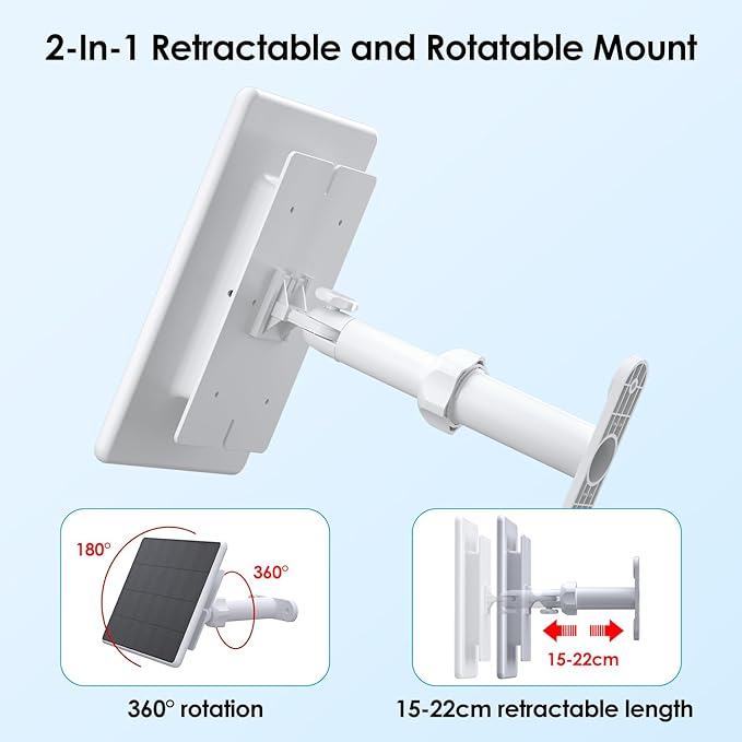6W Solar Panel for Ring Spotlight Cam Battery & Stick Up Cam Battery, - Image 5