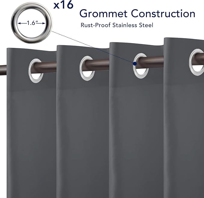 PureFit Outdoor Curtains for Patio Waterproof Weatherproof, UV Resistant - Image 4