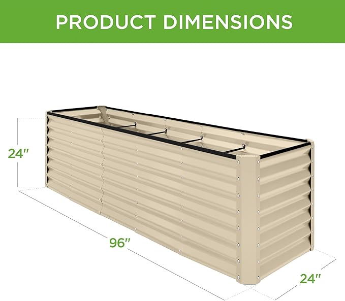 Best Choice Products 8x2x2ft Outdoor Metal Raised Garden Bed, Rectangular Deep - Image 7