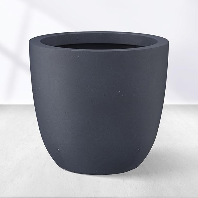 Kante 14 Inch Dia Round Concrete Planter, Indoor Outdoor Large Plant Pot by Kante