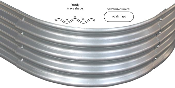 6 ft x 2 ft Raised Garden Bed Metal Elevated Planter - Image 8