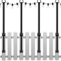 4 Pack String Light Poles, 5 Ft Light Poles by Mutovlin