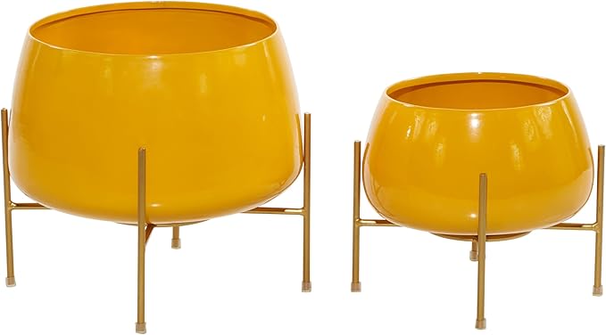 Deco 79 Metal Indoor Outdoor Planter Small Planter Pot - Image 3