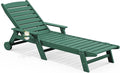 SERWALL Patio Chaise Lounge Chair, Poly Lounge Chair by SERWALL