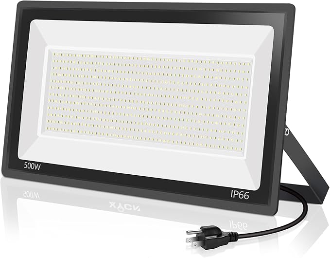 500W LED Flood Light Outdoor, 2750W Equivalent Super Bright FloodLight by YANYCN