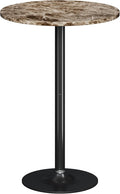 Flamaker Round Bistro Pub Table Modern Style Metal Base MDF Top Cocktail Bar by Flamaker