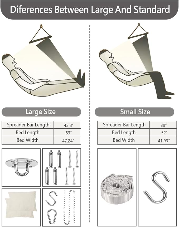 XXL Hammock Chair Hanging Rope Swing - Image 5