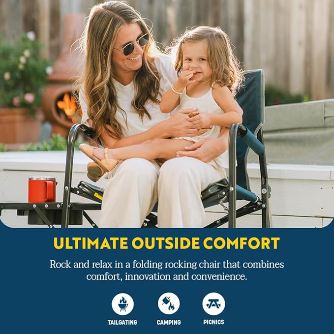 GCI Outdoor Freestyle Rocker Portable Folding Rocking Chair, Outdoor Camping - Image 4