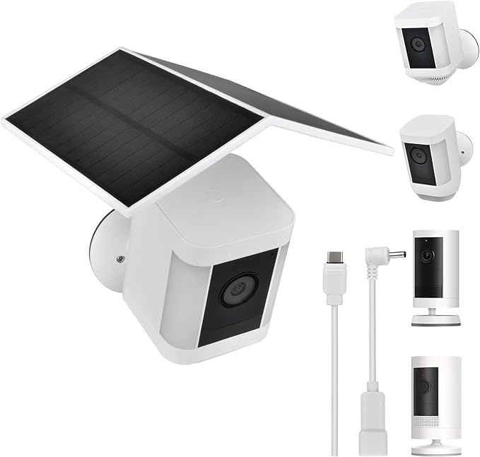 Solar Panel for Ring Camera Spotlight Cam Plus/Pro & Stick Up Cam/Pro Battery by StartVision