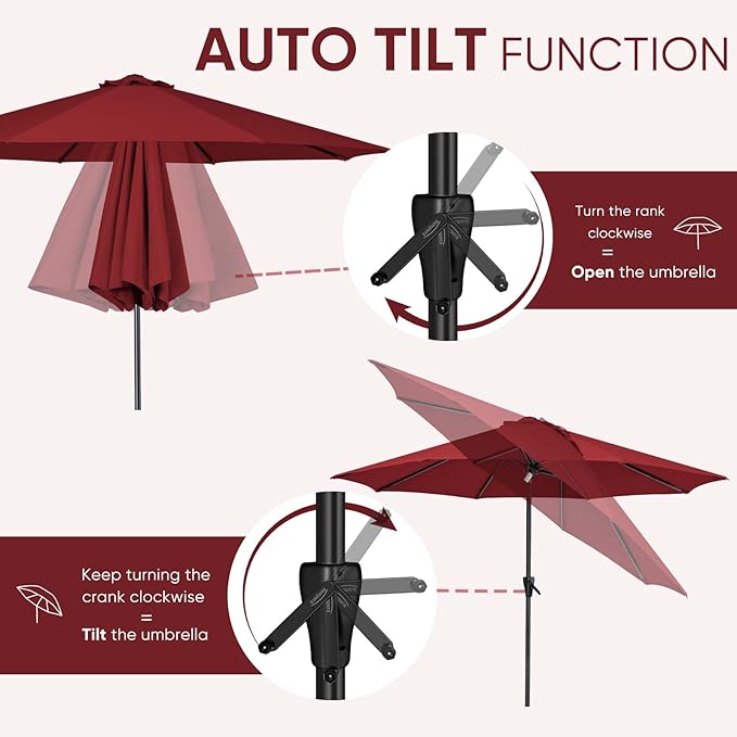Tempera Patio Market Outdoor Table Umbrella - Image 2