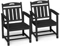 Ciokea HDPE Outdoor Patio Dining Chairs Set of 2, All-Weather Porch Chair by CIOKEA