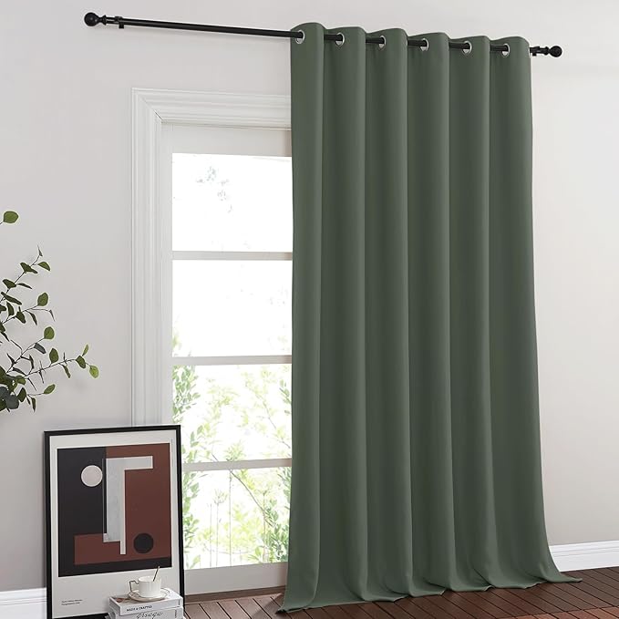 NICETOWN Room Divider Curtain 132 Inches Long, Wide Blackout Sliding Door by NICETOWN
