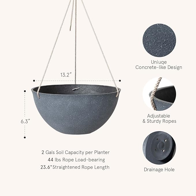 LA JOLIE MUSE Large Hanging Planters - Image 2