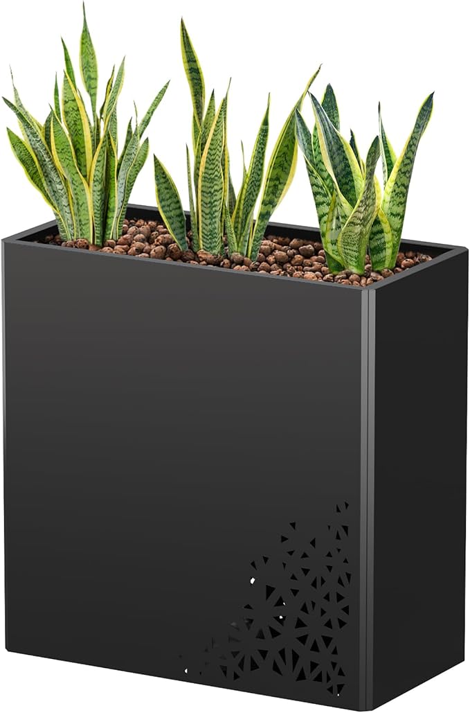 24 Inch Tall Outdoor Planter 24Hx24Lx12W Metal Planter Box - Image 6