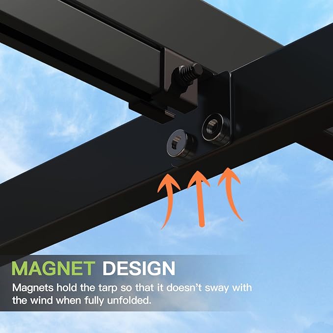 Aoxun 10'x10' Outdoor Pergola, Patio Aluminum Pergola - Image 3
