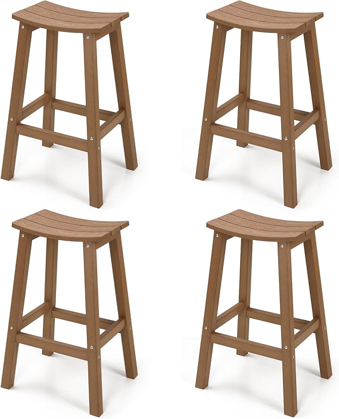 Stoog All-Weather Bar Stools Set of 4, Patio Barstools, Never Rot or Fade by Stoog