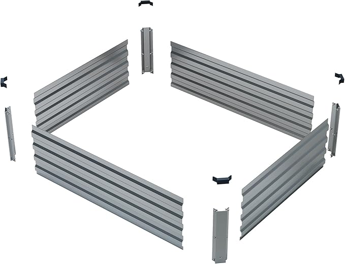 4×3×1FT Galvanized Raised Garden Bed Kit, Metal Planter Boxes, Large Raised - Image 6