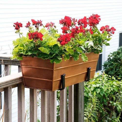 Achla Designs Copper PlatedWindow Flower Box Planter-Small - Image 3