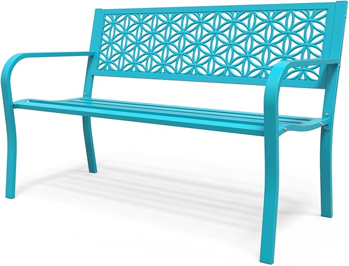 VINGLI 50" Outdoor Bench Metal by VINGLI